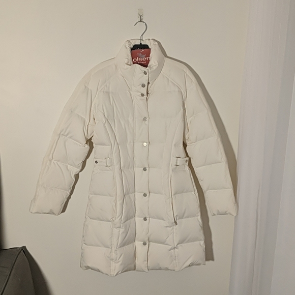 Olsen Europe Jackets & Blazers - Olsen Europe Long White Down Puffer Jacket